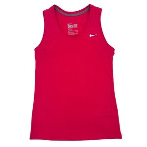 ⭐️ Nike DriFit Basic Scoop Neck Racerback Tank Top Pink Sleeveless Activewear